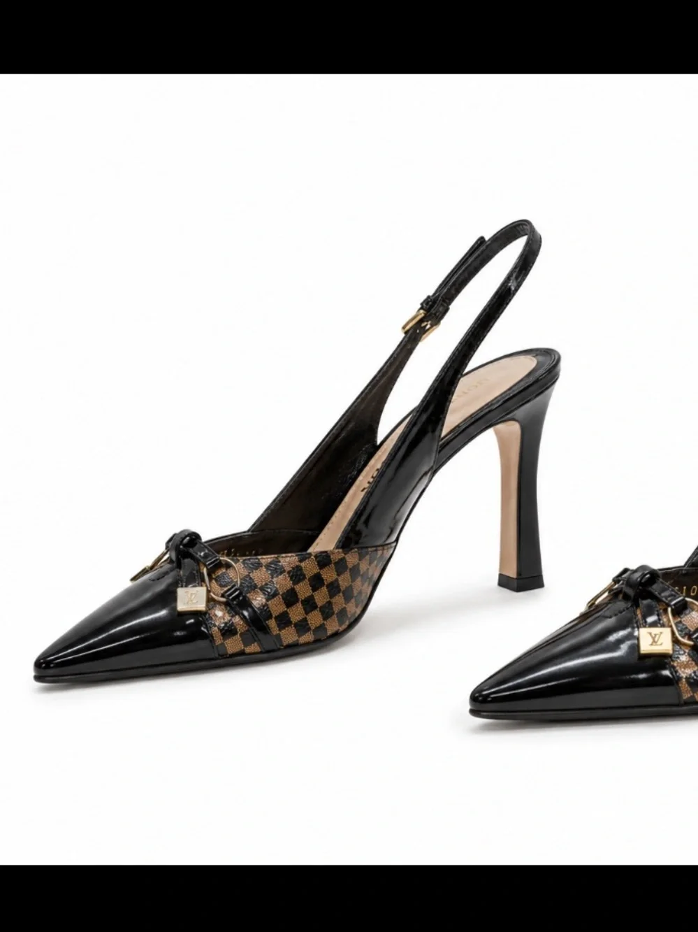 Louis Vuitton Black and Brown Heels